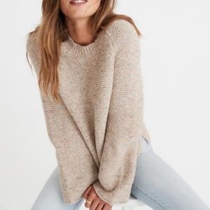 Madewell Flecked Wide Sleeve Pullover Sweater